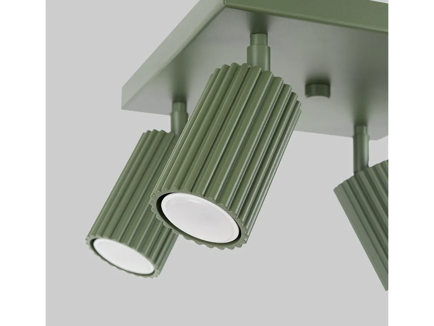 Sollux Lighting Plafón-Lámpara De Techo Karbon Minimalista De Aluminio - 4 Fuentes Luminosas - L.25 X A.16,5 Cm - Oliva Verde