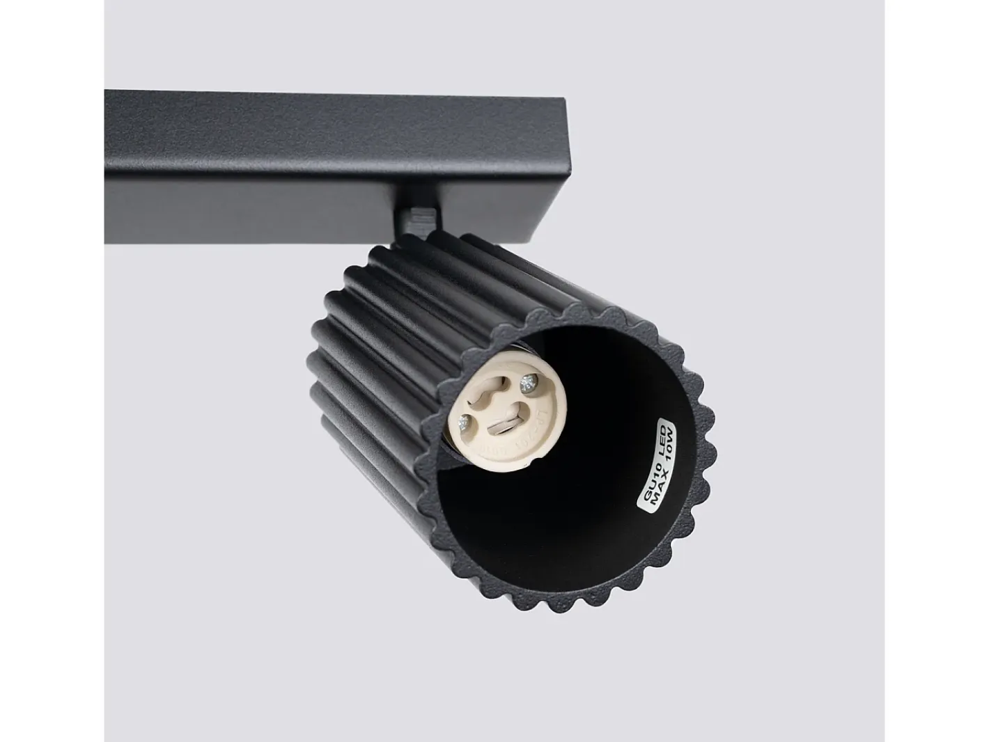 Sollux Lighting Plafón-Lámpara De Techo Karbon Minimalista De Aluminio - 3 Fuentes Luminosas - L.45 X A.16,5 Cm - Negro