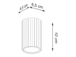 Outlet Sollux Lighting Lámpara De Techo Karbon Minimalista De Aluminio - 1 Fuentes Luminosas - L.6,5 X A.10 Cm - Pardo Gris