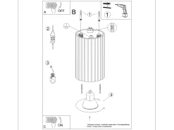 Outlet Sollux Lighting Lámpara De Techo Karbon Minimalista De Aluminio - 1 Fuentes Luminosas - L.6,5 X A.10 Cm - Pardo Gris