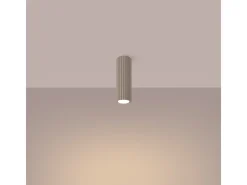 Sollux Lighting Lámpara De Techo Karbon Minimalista De Aluminio - 1 Fuentes Luminosas - L.6,5 X A.20 Cm - Pardo Gris Discount