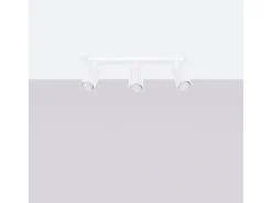 Sollux Lighting Plafón-Lámpara De Techo Karbon Minimalista De Aluminio - 3 Fuentes Luminosas - L.45 X A.16,5 Cm - Blanco