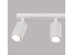 Sollux Lighting Plafón-Lámpara De Techo Karbon Minimalista De Aluminio - 3 Fuentes Luminosas - L.45 X A.16,5 Cm - Blanco