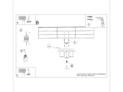 Sollux Lighting Plafón-Lámpara De Techo Lagos Moderno De Acero - 3 Fuentes Luminosas - L.25 X A.12 Cm - Blanco