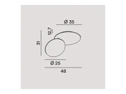 Plafón-Lámpara de techo LED DRUM en metal mate 33W Perenz Blanco