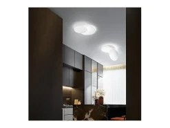 Plafón-Lámpara de techo LED DRUM en metal mate 33W Perenz Blanco