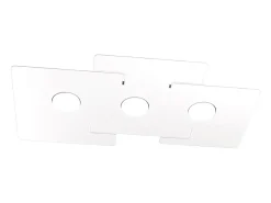 Plafón-Lámpara de techo LED ECHO Top Light de metal rectangular con 3 portalámparas Gx53 Blanco