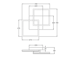 Lámpara de techo LED moderna BARD 39W Corten 3394-22-361 Fabas Luce Marru00f3n Outlet