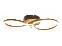 NETTLIFE Plafón-Lámpara de techo LED para sala de estar, 24 W, moderna y creativa, color , para cocina, 3000 K, blanco cálido Negro