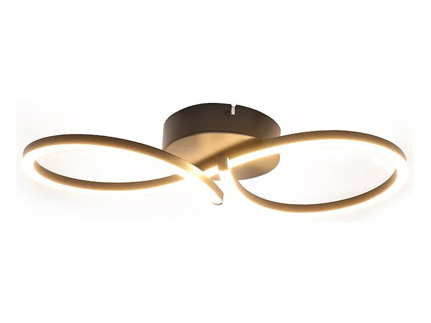 NETTLIFE Plafón-Lámpara de techo LED para sala de estar, 24 W, moderna y creativa, color , para cocina, 3000 K, blanco cálido Negro