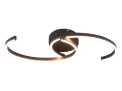 New NETTLIFE Lámpara de techo LED para salón, 24 W, moderna lámpara de techo 3000 K, para pasillo, cocina Negro