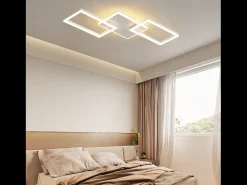 Hot NETTLIFE Lámpara de techo LED para salón - Lámpara de techo regulable con mando a distancia de 63 W - Grande - moderno Blanco