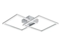 Hot NETTLIFE Lámpara de techo LED para dormitorio - Lámpara plateada de 24 W, blanco neutro 4000 K, ajustable, diseño moderno Plateado