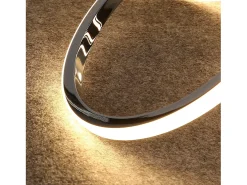 NETTLIFE Lámpara de techo LED de 47 cm, iluminación interior blanca cálida para dormitorio u oficina Gris