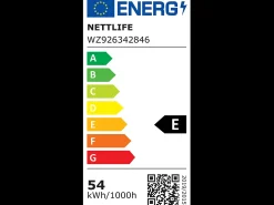 NETTLIFE Lámpara de techo LED para salón, negra, rectangular, regulable, diseño moderno Negro