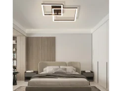 NETTLIFE Lámpara de techo LED para sala de estar, 20 W, luz blanca cálida, diseño moderno, para dormitorio, color . Negro Online