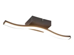 New NETTLIFE Lámpara de techo LED para dormitorio, moderna, negra, 6 W, diseño ondulado, 3000 K, blanco cálido Negro