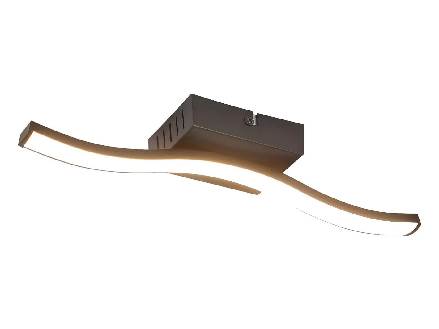 New NETTLIFE Lámpara de techo LED para dormitorio, moderna, negra, 6 W, diseño ondulado, 3000 K, blanco cálido Negro