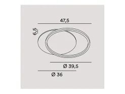 Best Lámpara de techo LED ORBIT Blanco y 43W Perenz en aluminio Gris