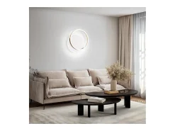 Aplique Para Pared-Lámpara de techo LED Perenz de aluminio, 43 W, color y dorado, ORBIT Blanco