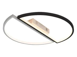 NETTLIFE Plafón-Lámpara de techo LED regulable con control remoto, moderna lámpara de araña de hierro Blanco