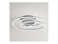 Plafón-Lámpara de techo LED SPIRA en metal, color metalizado, 68W Perenz Gris