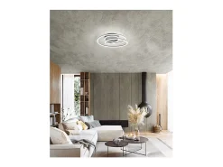 Plafón-Lámpara de techo LED SPIRA en metal, color metalizado, 68W Perenz Gris