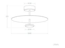 Ledkia Plafón-Lámpara de Techo LED 10.5W Aluminio Ariella Blanco Multicolor