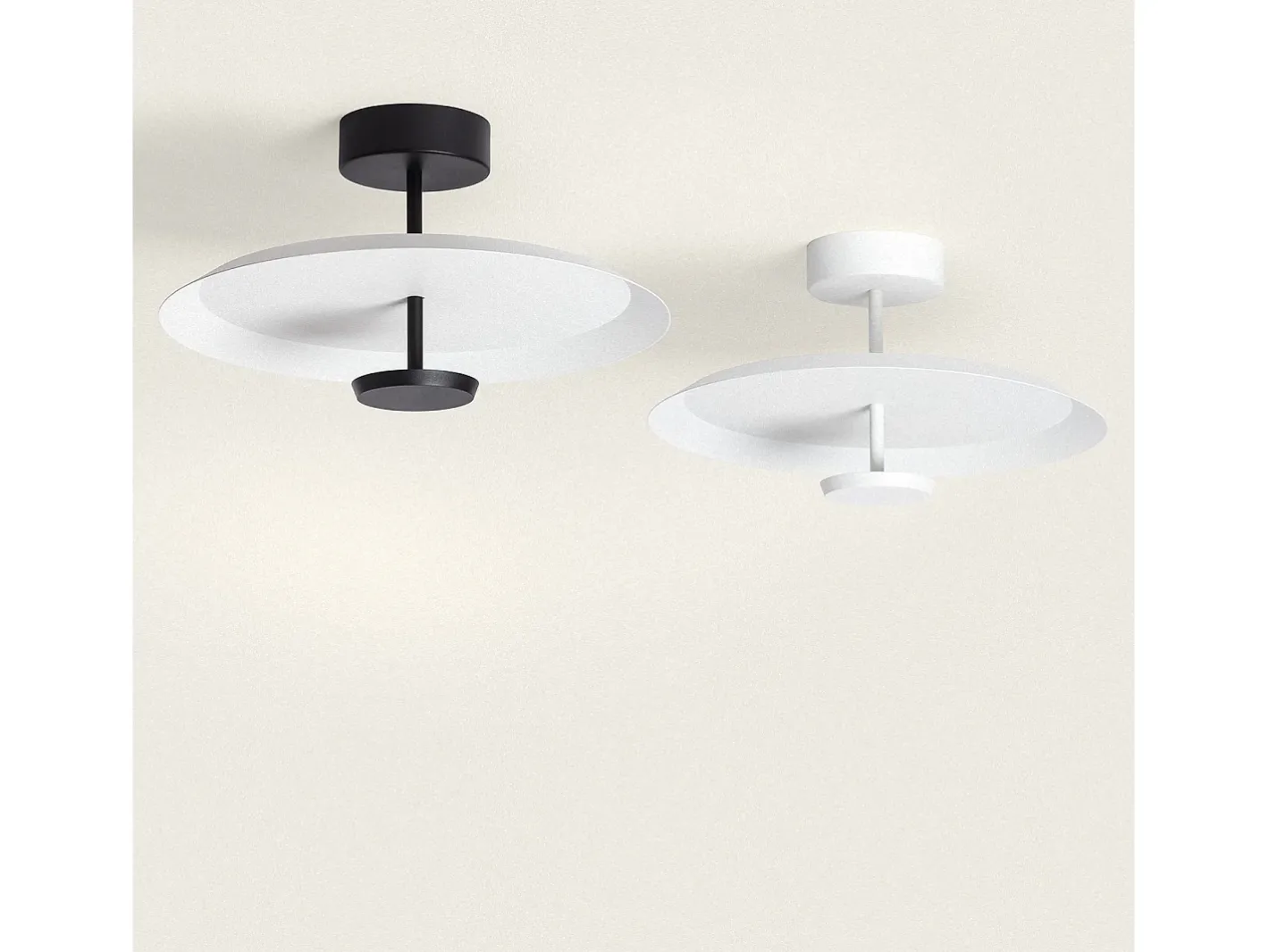 Ledkia Plafón-Lámpara de Techo LED 10.5W Aluminio Ariella Blanco Multicolor