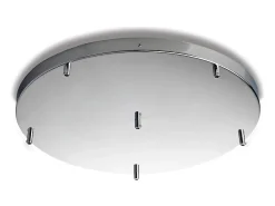 Lámpara de techo Lulù en metal y aluminio lacado en y negro con LED CCT integrado + mando a distancia H.6 Ø50 BL318-PBC Blanco Hot