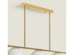 Ledkia Lámpara Suspendida-Lámpara de Techo Metal y Cristal Moonlight Boqor Dorado Multicolor