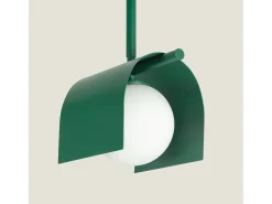 Ledkia Lámpara de Techo Metal y Cristal Heswall Verde Clearance