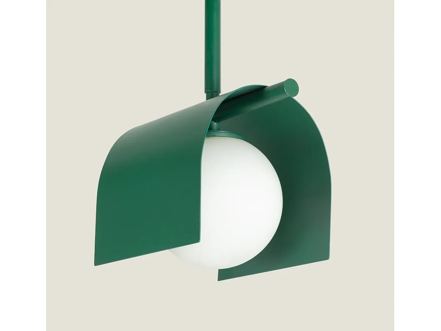 Ledkia Lámpara de Techo Metal y Cristal Heswall Verde Clearance