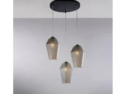 Plafón-Lámpara de techo Mikado con luces orientables en metal y aluminio lacado en con LED integrado 5 MAX 85 BL276-PL9-BC Blanco