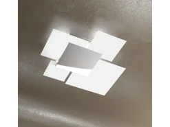 Lámpara de techo moderna 1088/70-BI, cristal , 4 luces E27 Blanco