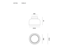 Online Lámpara de techo moderna BOTTONE en aluminio titanio 1xGX53 Gris