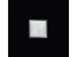 Discount Lámpara de techo moderna cuadrada de cristal satinado 4 luces E27 pequeña Frame Blanco