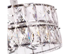 New Lámpara de techo moderna de cristal para salón plateada - Redonda 50 cm - Miami Plateado