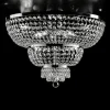 Lámpara de techo Mozart en hierro y latón cromado con pedrería 8 luces H.48 Ø65 BL189-PL8-CR Plateado Discount