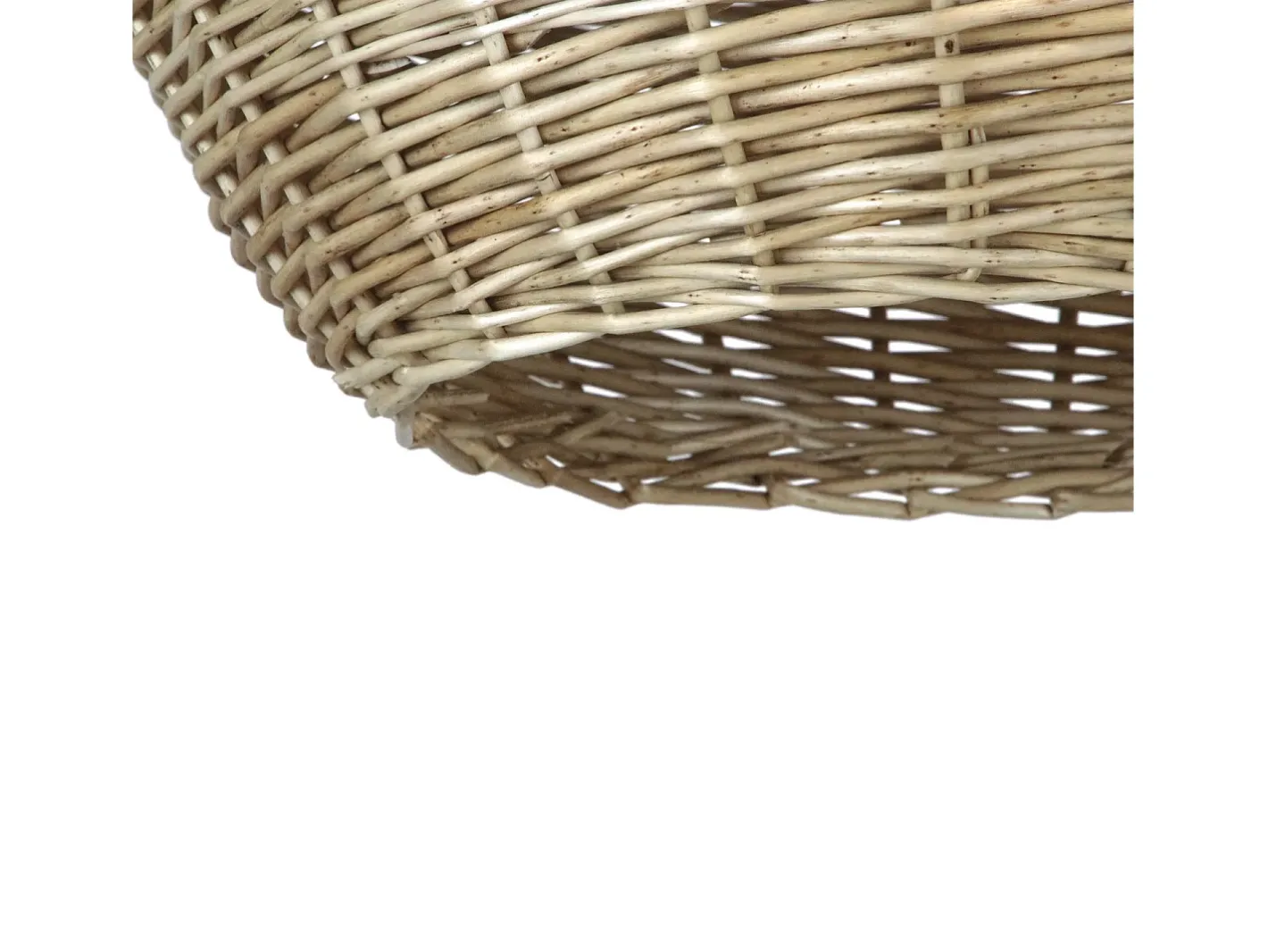 Clearance Lámpara de techo NATURAL estilo moderno - Alt. 130 cm x ø50 cm - E27 15W - acero y mimbre oscuro - IP20 Marru00f3n