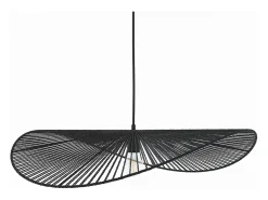 Best Rendez-Vous Déco Lámpara de techo negra de papel de cuerda 75 cm - Mada Negro