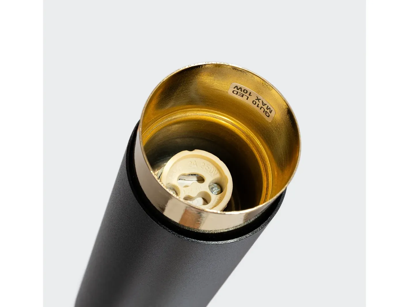 Best Sollux Lighting Lámpara De Techo Nero Moderno De Acero - 1 Fuentes Luminosas - L.6 X A.22,5 Cm - Negro/Oro Negro / Dorado