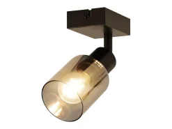 Discount NETTLIFE Lámpara de techo con 1 llama, color , industrial, E14, para sala de estar Negro