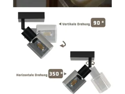 Discount NETTLIFE Lámpara de techo con 1 llama, color , industrial, E14, para sala de estar Negro