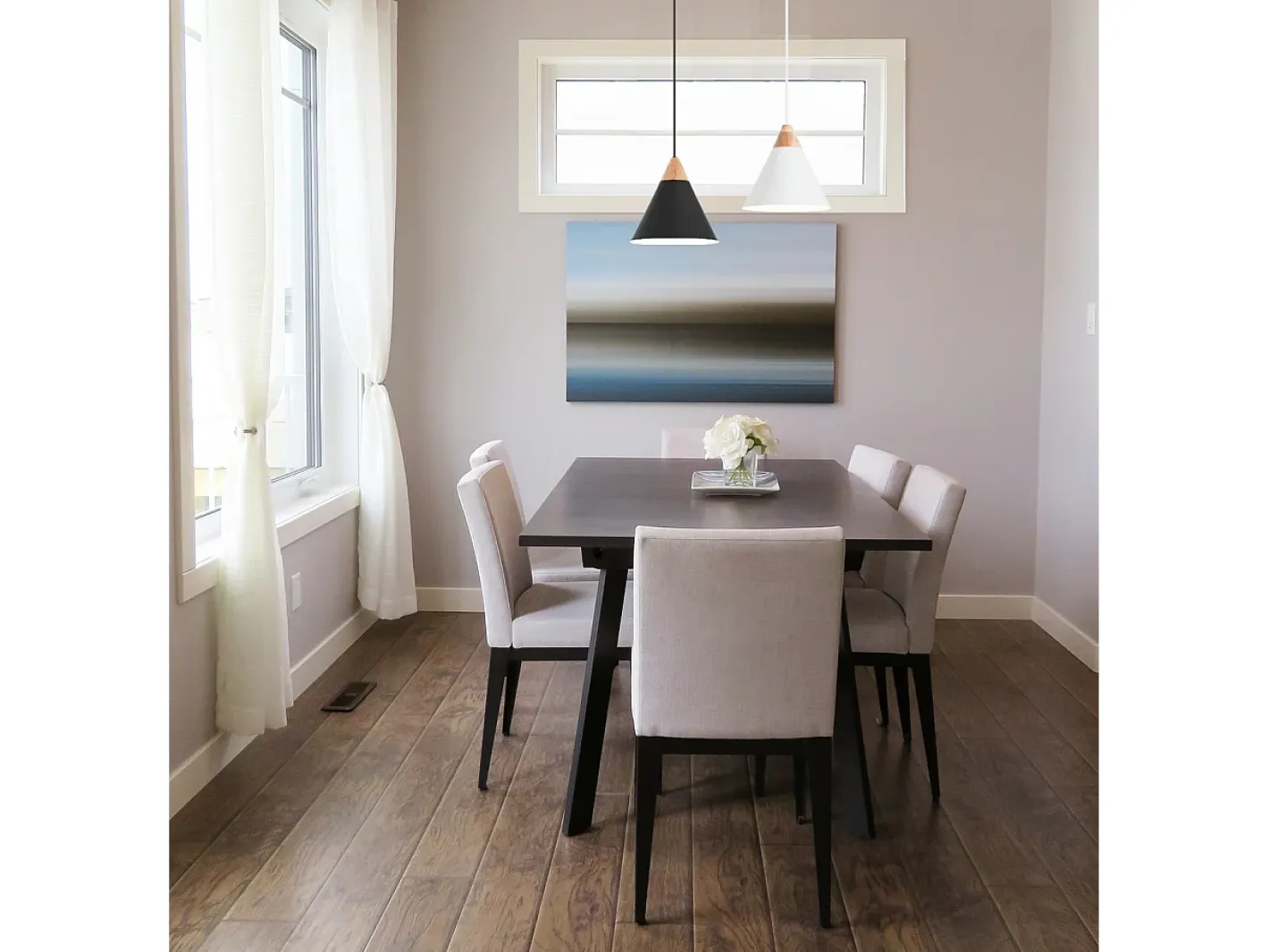 New Lámpara de techo ODA estilo moderno - Alt. 150 cm x D. 20 cm - E27 60W - acero y madera de fresno- - IP 20 Negro