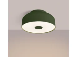 New Sollux Lighting Lámpara De Techo Omiq Moderno De Acero/Pvc - 4 Fuentes Luminosas - L.30 X A.15 Cm - Oliva Verde
