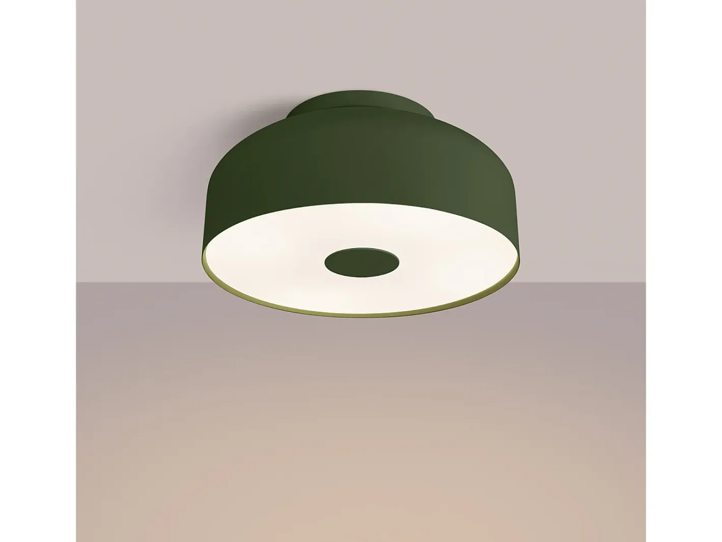 New Sollux Lighting Lámpara De Techo Omiq Moderno De Acero/Pvc - 4 Fuentes Luminosas - L.30 X A.15 Cm - Oliva Verde