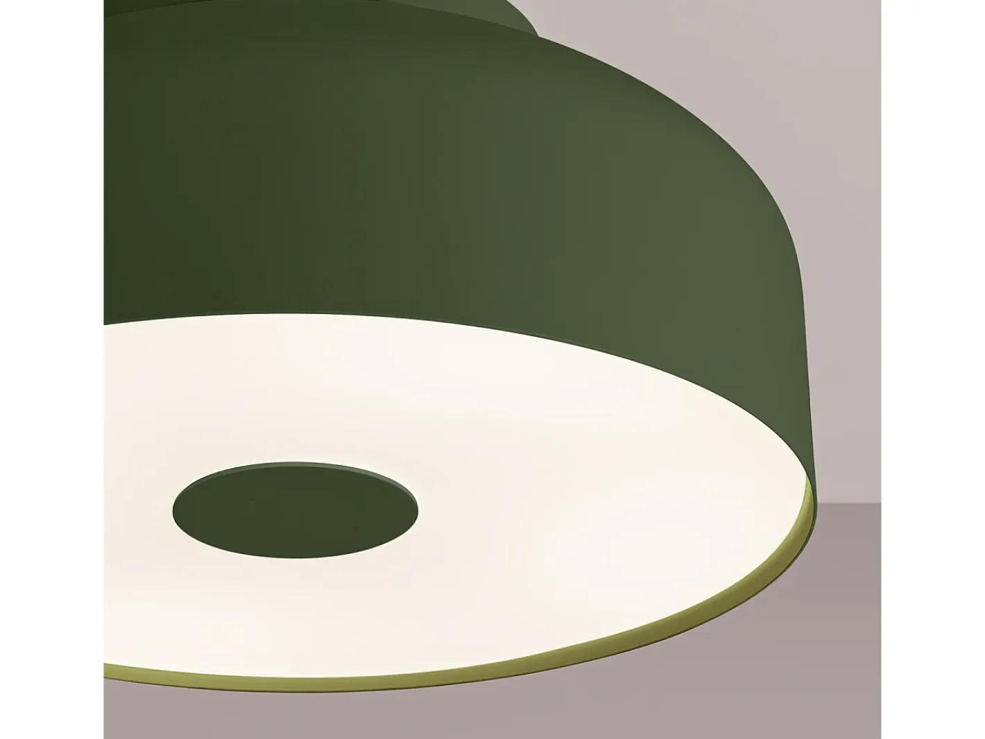 New Sollux Lighting Lámpara De Techo Omiq Moderno De Acero/Pvc - 4 Fuentes Luminosas - L.30 X A.15 Cm - Oliva Verde