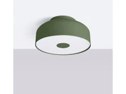 New Sollux Lighting Lámpara De Techo Omiq Moderno De Acero/Pvc - 4 Fuentes Luminosas - L.30 X A.15 Cm - Oliva Verde