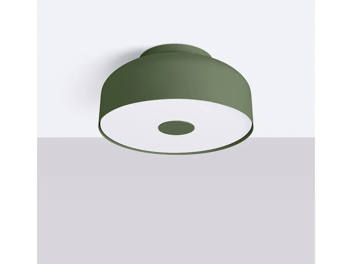 New Sollux Lighting Lámpara De Techo Omiq Moderno De Acero/Pvc - 4 Fuentes Luminosas - L.30 X A.15 Cm - Oliva Verde